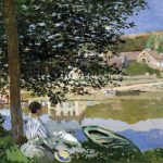 Claude Monet, canvas; On the Bank of the Seine, Bennecourt