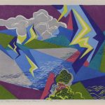 Stanton Macdonald-Wright, Haiga Portfolio, After Issa, Stony River rippling...