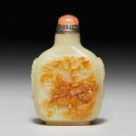 yellow and russet jade snuff bottle