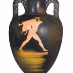 Greek, Attic, attributed to the Berlin Painter, Red- figure neck-amphora with twisted handles
