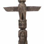Historic Kwakiutl totem pole