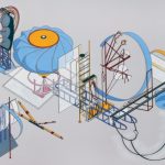 Alice Aycock, Hoodo (Laura) From the Series, “How to Catch and Manufacture Ghosts”— Vertical & Horizontal Cross-section of the Ether Wind