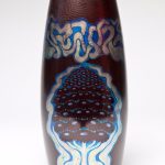 Zsolnay vase, Tall Flowering Tree with Roots, Pécs