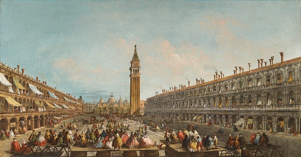 Michele Marieschi, Doge Pietro Grimani Carried into Piazza San Marco after his Election, 1741