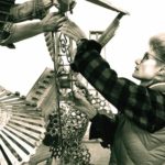 Nancy Graves assembling Unending Revolution of Venus