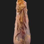 Daum Chestnut Leaves in Autumn Vase;