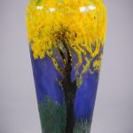 Daum Nancy Vitrified Landscape Vase, circa 1900;