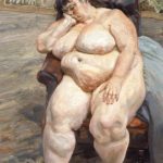 Lucian Freud, Sleeping by the Lion Carpet, 1996