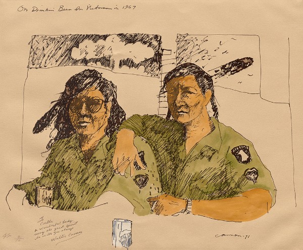 T. C. Cannon, On Drinkin’ Beer in Vietnam in 1967, posthumous edition, about 1988–89