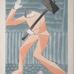 David Yakerson, Sketch for the Composition “Panel with the Figure of a Worker,”