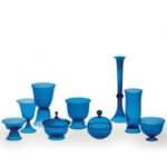 Designed by Josef Hoffmann, Tableware Set of Nine Blown Vessels