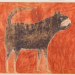Bill Traylor, Mean Dog (Verso: Man Leading Mule), ca. 1939–1942