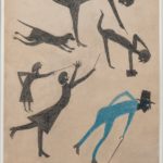 Bill Traylor, Untitled (Event with Man in Blue and Snake), 1939