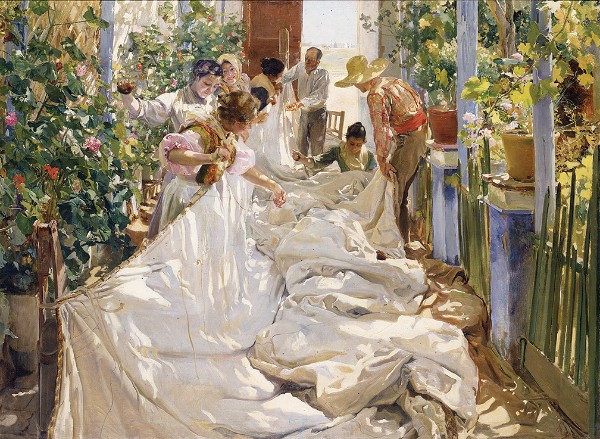 Joaquín Sorolla, Sewing the Sail, 1896
