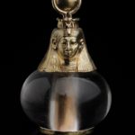 Hathor-headed crystal pendant, 743-712 B.C.