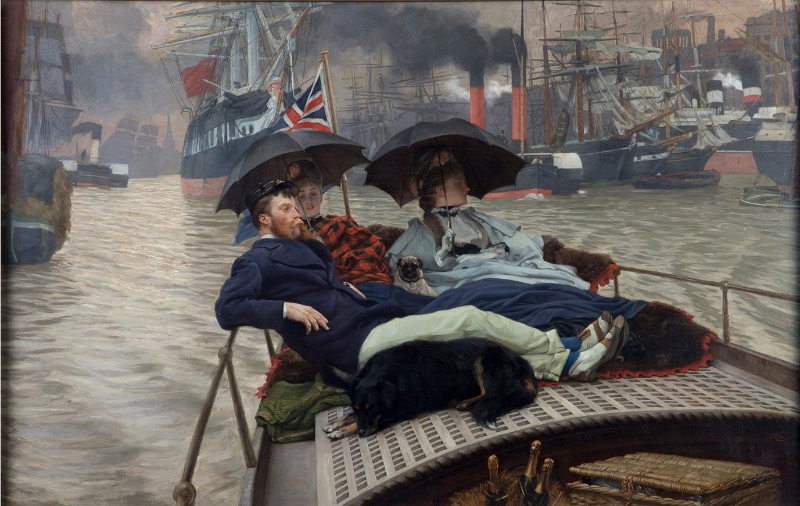 James Tissot, On the Thames, ca.1876