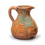 Pitcher with brown-and-green glaze