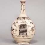 Large sake bottle with letters “fuku” (happiness) and “ju” (longevity or celebration)
