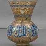 Philippe-Joseph Brocard, Gilt and enameled glass mosque lamp, c. 1877