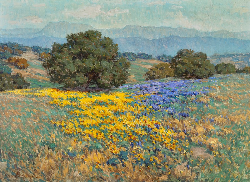 Granville Redmond, California Poppies and Lupine