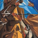 Jacob Lawrence, We have no property! We have no wives! No children! We have no city! No country! — petition of many slaves, 1773, Panel 5, 1955