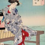 Tsukioka Yoshitoshi , Cooling off at Shijo, 1885