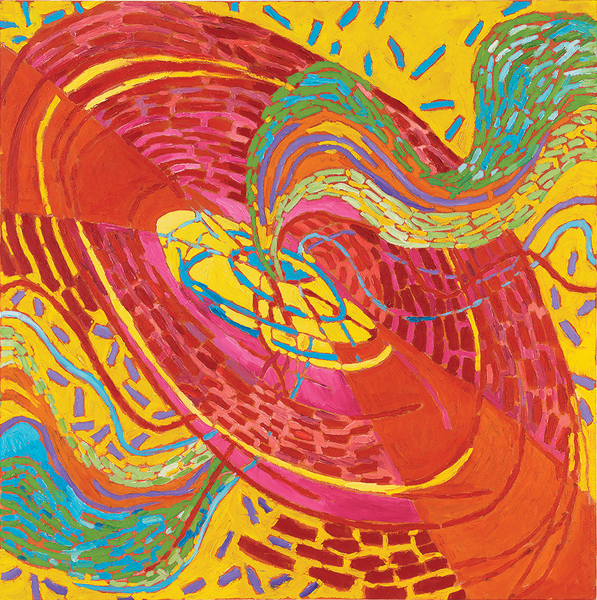 Advancing Impulses, 1997, oil on vinyl, 50 x 50 in.
Collection of Sasha and Charlie Sealy © The Mildred Thompson Estate, Courtesy Galerie Lelong & Co.