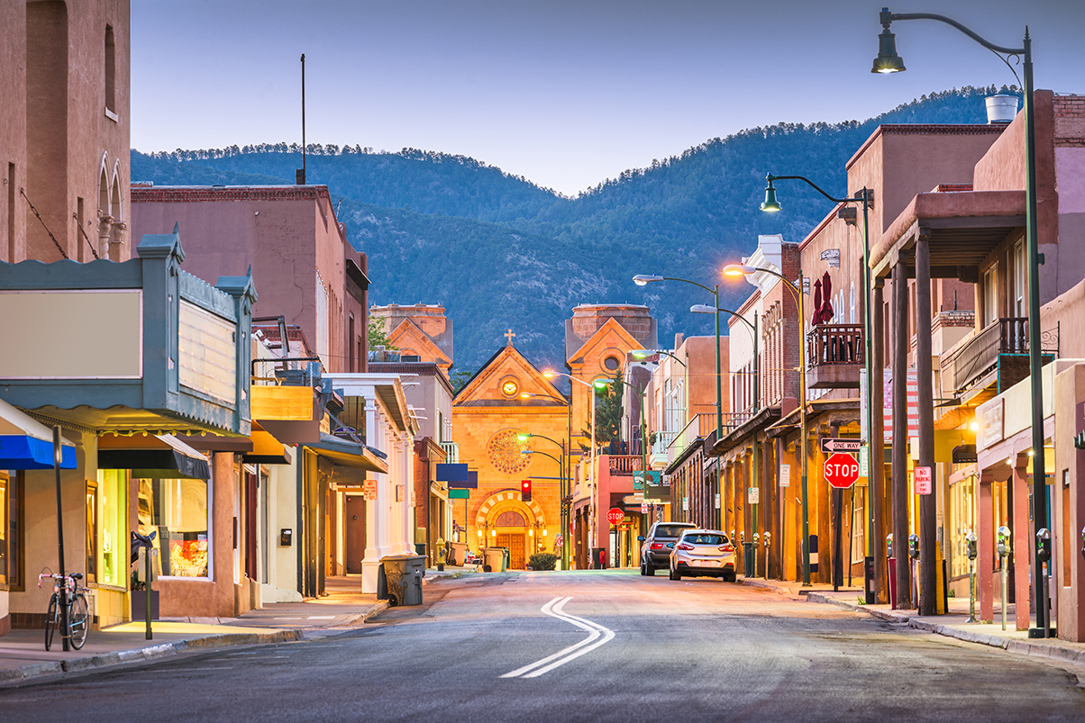 Downtown Santa Fe, New Mexico, USA